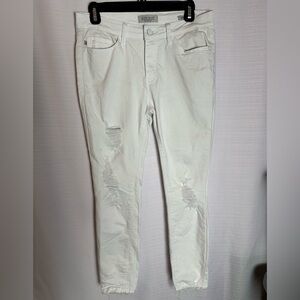 Judy Blue Women's White Distressed Jeans, skinny fit, size 9/29